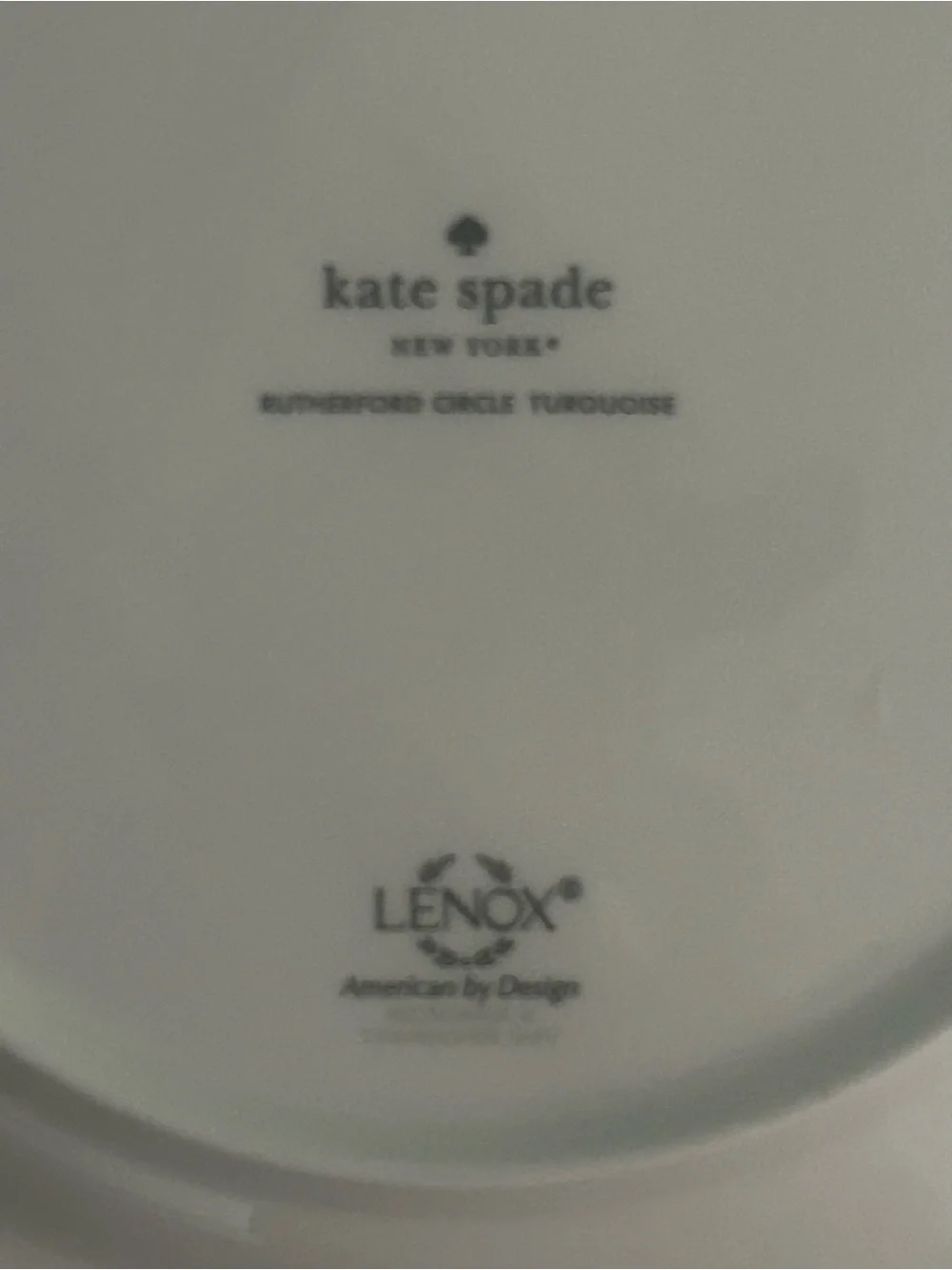 Set 2 Kate Spade Lenox RUTHERFORD CIRCLE TURQUOISE 9 ½” Luncheon Plate: MINT